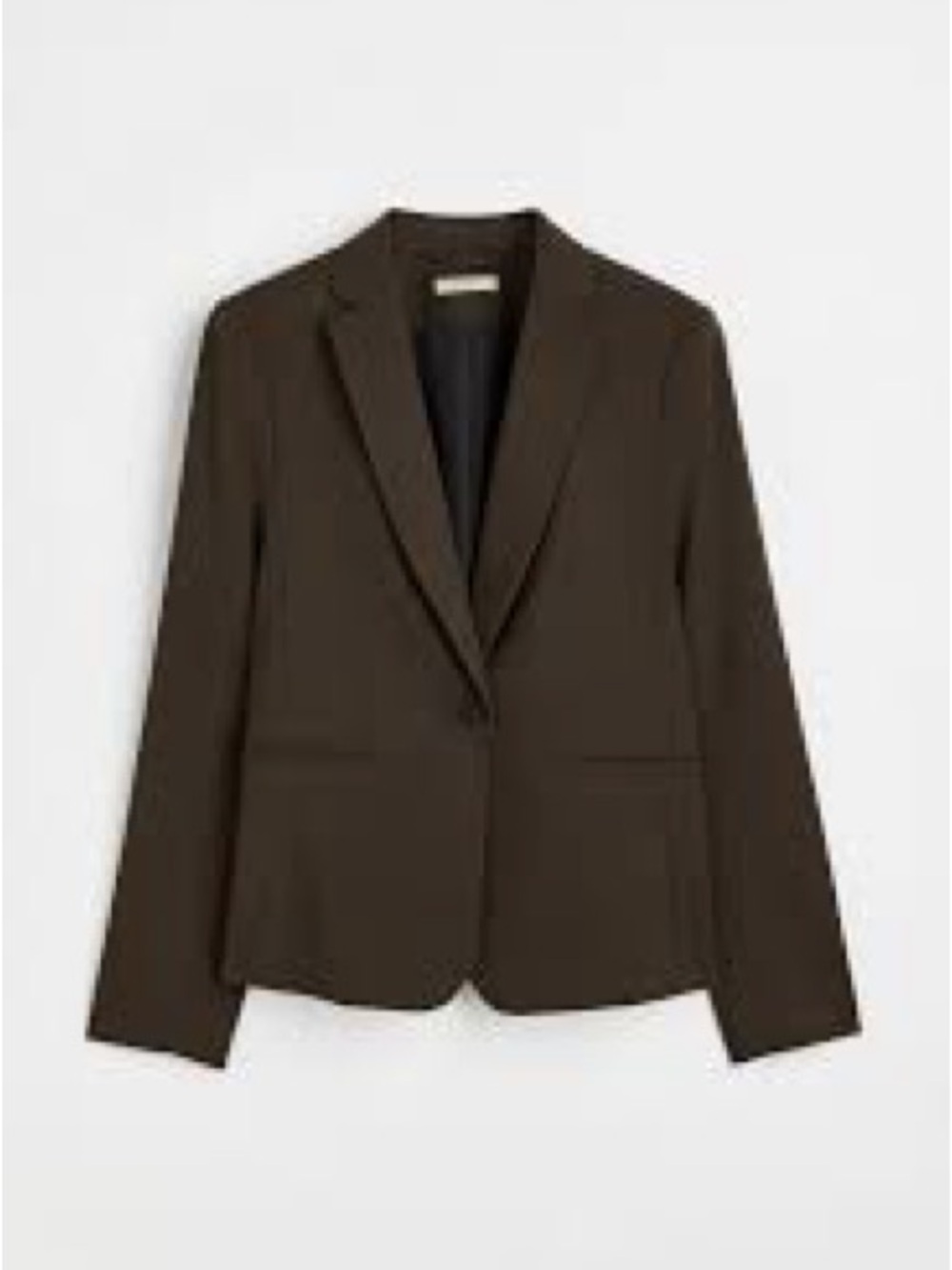 H&M Dark Brown Single-Button Tailored Blazer